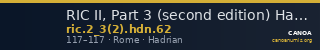 RIC II, Part 3 (second edition) Hadrian 62 — CANOA