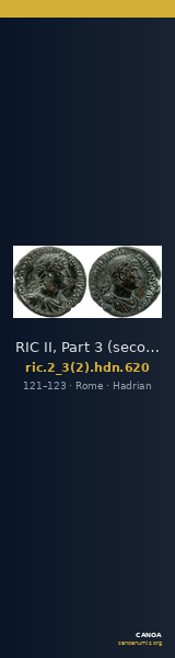 RIC II, Part 3 (second edition) Hadrian 620 — CANOA