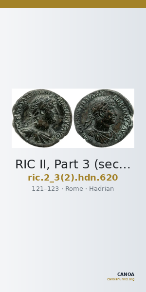 RIC II, Part 3 (second edition) Hadrian 620 — CANOA