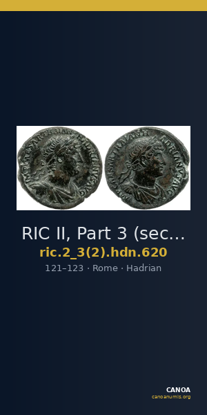 RIC II, Part 3 (second edition) Hadrian 620 — CANOA