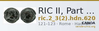 RIC II, Part 3 (second edition) Hadrian 620 — CANOA