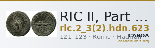 RIC II, Part 3 (second edition) Hadrian 623 — CANOA
