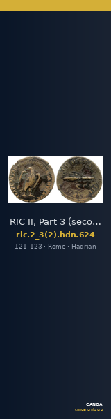 RIC II, Part 3 (second edition) Hadrian 624 — CANOA