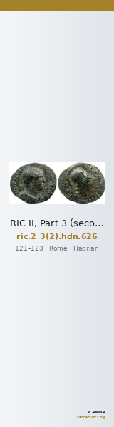 RIC II, Part 3 (second edition) Hadrian 626 — CANOA