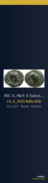 RIC II, Part 3 (second edition) Hadrian 626 — CANOA