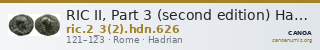 RIC II, Part 3 (second edition) Hadrian 626 — CANOA