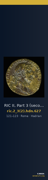 RIC II, Part 3 (second edition) Hadrian 627 — CANOA