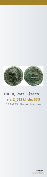 RIC II, Part 3 (second edition) Hadrian 633 — CANOA