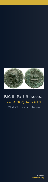 RIC II, Part 3 (second edition) Hadrian 633 — CANOA
