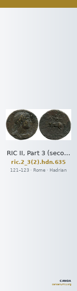 RIC II, Part 3 (second edition) Hadrian 635 — CANOA