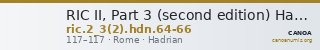 RIC II, Part 3 (second edition) Hadrian 64-66 — CANOA
