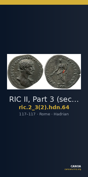 RIC II, Part 3 (second edition) Hadrian 64 — CANOA