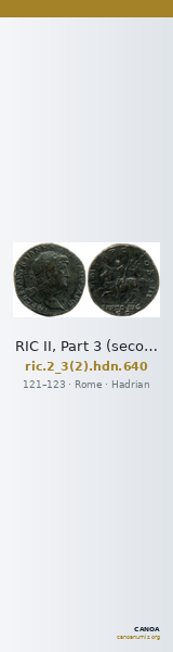 RIC II, Part 3 (second edition) Hadrian 640 — CANOA
