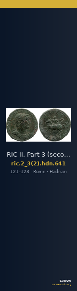 RIC II, Part 3 (second edition) Hadrian 641 — CANOA