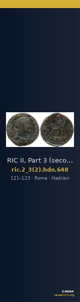 RIC II, Part 3 (second edition) Hadrian 648 — CANOA