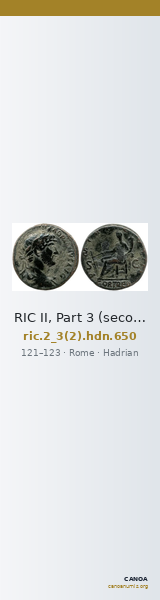 RIC II, Part 3 (second edition) Hadrian 650 — CANOA
