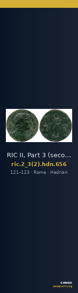 RIC II, Part 3 (second edition) Hadrian 656 — CANOA