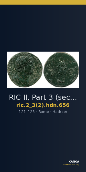 RIC II, Part 3 (second edition) Hadrian 656 — CANOA