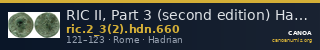 RIC II, Part 3 (second edition) Hadrian 660 — CANOA