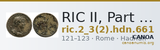 RIC II, Part 3 (second edition) Hadrian 661 — CANOA