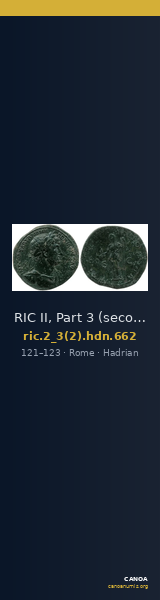 RIC II, Part 3 (second edition) Hadrian 662 — CANOA