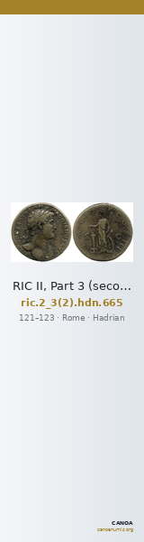 RIC II, Part 3 (second edition) Hadrian 665 — CANOA