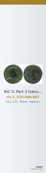 RIC II, Part 3 (second edition) Hadrian 667 — CANOA