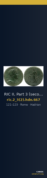 RIC II, Part 3 (second edition) Hadrian 667 — CANOA