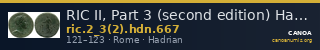 RIC II, Part 3 (second edition) Hadrian 667 — CANOA
