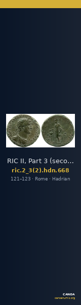RIC II, Part 3 (second edition) Hadrian 668 — CANOA