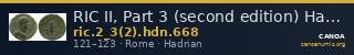 RIC II, Part 3 (second edition) Hadrian 668 — CANOA