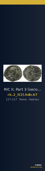 RIC II, Part 3 (second edition) Hadrian 67 — CANOA