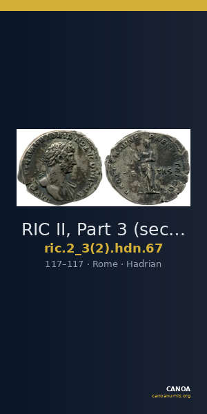 RIC II, Part 3 (second edition) Hadrian 67 — CANOA