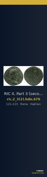 RIC II, Part 3 (second edition) Hadrian 670 — CANOA