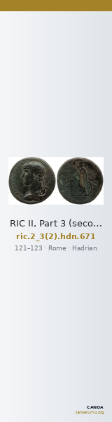 RIC II, Part 3 (second edition) Hadrian 671 — CANOA