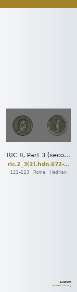 RIC II, Part 3 (second edition) Hadrian 672-677 — CANOA