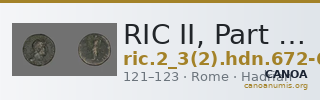 RIC II, Part 3 (second edition) Hadrian 672-677 — CANOA