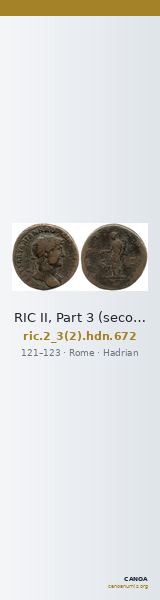 RIC II, Part 3 (second edition) Hadrian 672 — CANOA