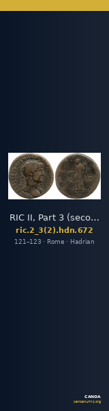 RIC II, Part 3 (second edition) Hadrian 672 — CANOA