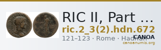 RIC II, Part 3 (second edition) Hadrian 672 — CANOA