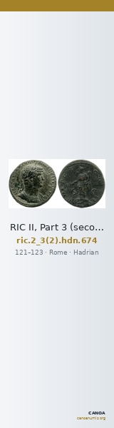 RIC II, Part 3 (second edition) Hadrian 674 — CANOA