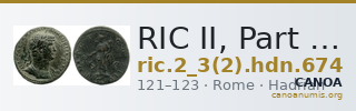 RIC II, Part 3 (second edition) Hadrian 674 — CANOA