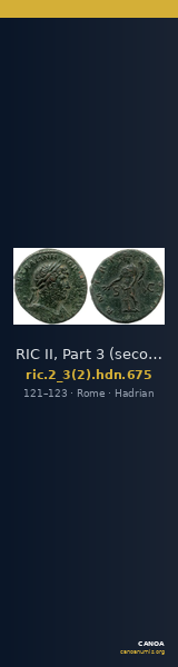 RIC II, Part 3 (second edition) Hadrian 675 — CANOA