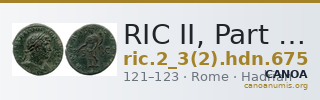RIC II, Part 3 (second edition) Hadrian 675 — CANOA