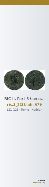 RIC II, Part 3 (second edition) Hadrian 679 — CANOA