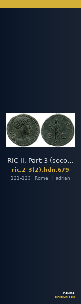 RIC II, Part 3 (second edition) Hadrian 679 — CANOA