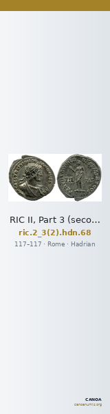 RIC II, Part 3 (second edition) Hadrian 68 — CANOA
