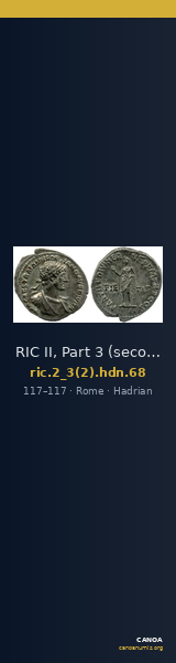 RIC II, Part 3 (second edition) Hadrian 68 — CANOA