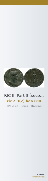 RIC II, Part 3 (second edition) Hadrian 680 — CANOA