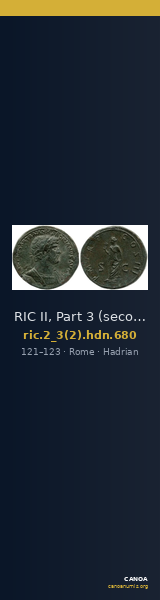 RIC II, Part 3 (second edition) Hadrian 680 — CANOA